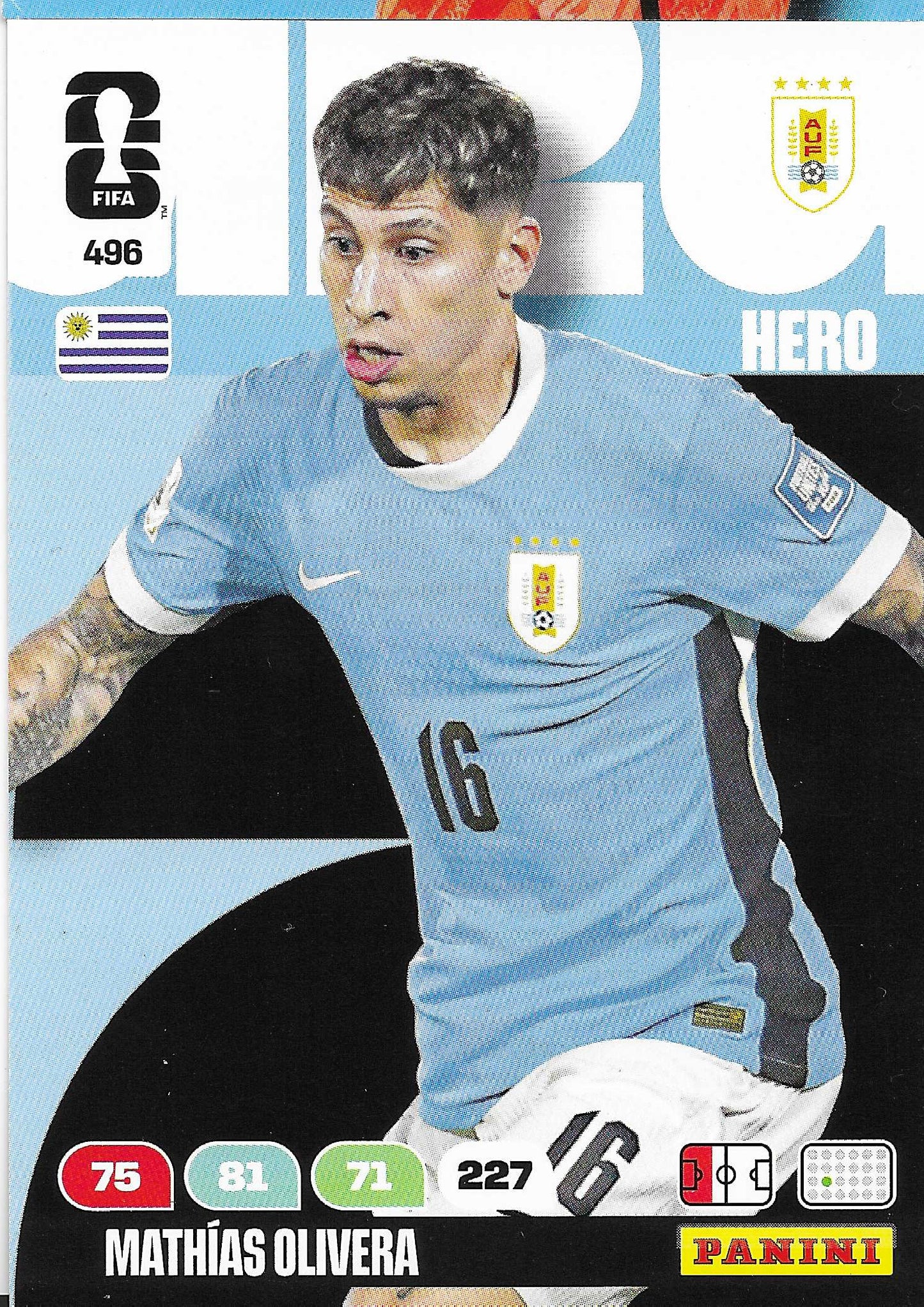 Mathías Olivera Básica (496) - Adrenalyn XL World Cup 2026