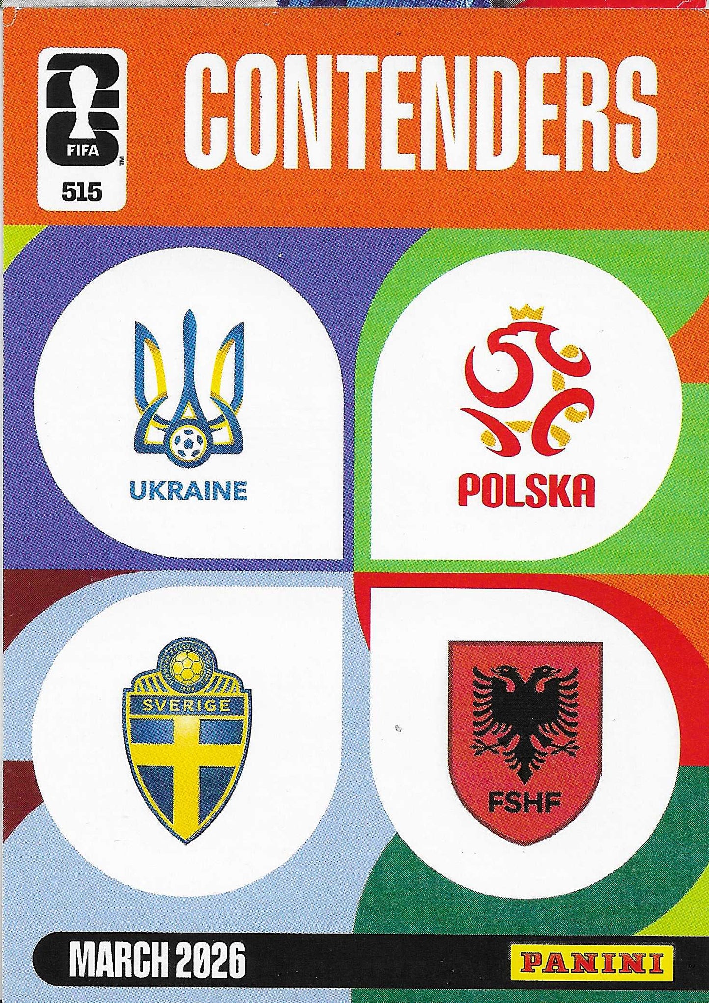 UKR - SWE / POL - ALB Contenders (515) - Adrenalyn XL World Cup 2026