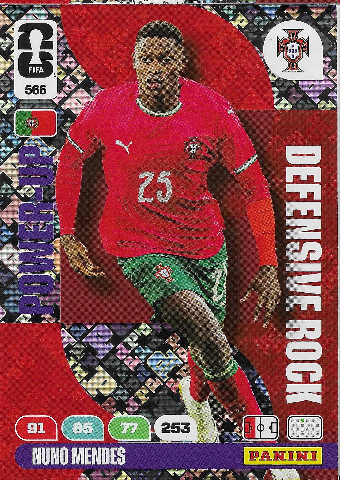 Nuno Mendes Defensive Rocks (566) - Adrenalyn XL World Cup 2026