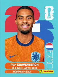 Ryan Gravenberch Países Bajos (NED11) - Sticker World Cup 2026