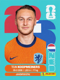 Teun Koopmeiners Países Bajos (NED12) - Sticker World Cup 2026