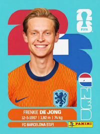 Frenkie De Jong Países Bajos (NED14) - Sticker World Cup 2026