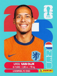 Virgil Van Dijk Países Bajos (NED3) - Sticker World Cup 2026