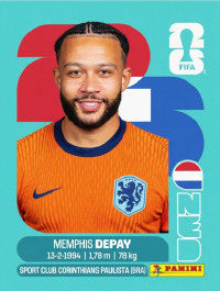 Memphis Depay Países Bajos (NED17) - Sticker World Cup 2026