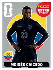 Moisés Caicedo Extra Sticker Plata (EXT27) - Sticker World Cup 2026