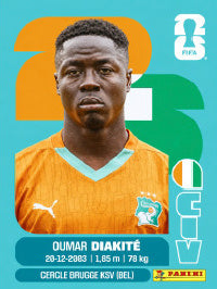Oumar Diakité Costa De Marfil (CIV20) - Sticker World Cup 2026