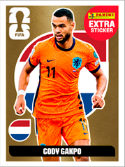 Cody Gakpo Extra Sticker Oro (EXT56) - Sticker World Cup 2026
