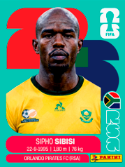 Nkosinathi Sibisi Sudáfrica (RSA10) - Sticker World Cup 2026