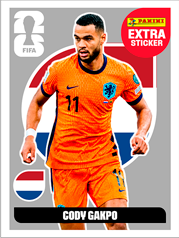 Cody Gakpo Extra Sticker Plata (EXT55) - Sticker World Cup 2026