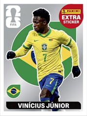 Vinícius Júnior Extra Sticker Plata (EXT11) - Sticker World Cup 2026