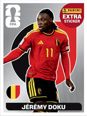 Jérémy Doku Extra Sticker Plata (EXT7) - Sticker World Cup 2026