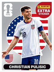Christian Pulisic Extra Sticker Plata (EXT75) - Sticker World Cup 2026