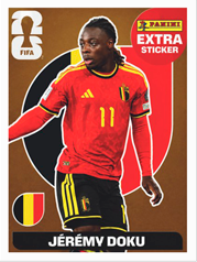 Jérémy Doku Extra Sticker Bronce (EXT6) - Sticker World Cup 2026