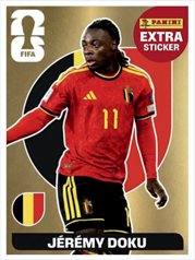 Jérémy Doku Extra Sticker Oro (EXT8) - Sticker World Cup 2026