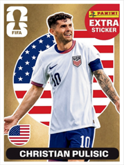 Christian Pulisic Extra Sticker Oro (EXT76) - Sticker World Cup 2026