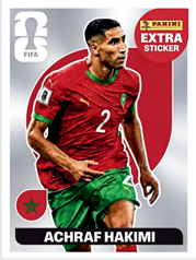 Achraf Hakimi Extra Sticker Plata (EXT51) - Sticker World Cup 2026