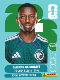 Marwan Al Sahafi Arabia Saudí (KSA15) - Sticker World Cup 2026