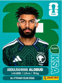 Abdulrahman Al Obud Arabia Saudí (KSA17) - Sticker World Cup 2026