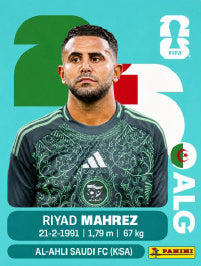 Riyad Mahrez Argelia (ALG15) - Sticker World Cup 2026