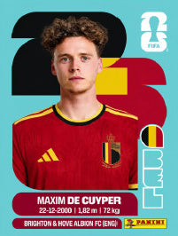Maxim De Cuyper Bélgica (BEL7) - Sticker World Cup 2026