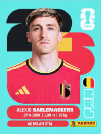 Alexis Saelemaekers Bélgica (BEL12) - Sticker World Cup 2026