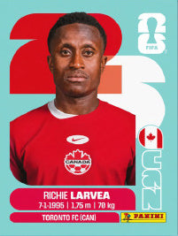 Samuel Richie Larvea Canadá (CAN6) - Sticker World Cup 2026