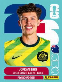 Jordan Bos Australia (AUS6) - Sticker World Cup 2026