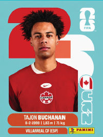 Tajon Buchanan Canadá (CAN17) - Sticker World Cup 2026