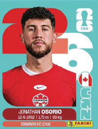 Jonathan Osorio Canadá (CAN12) - Sticker World Cup 2026