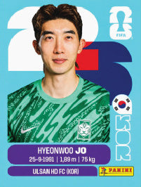Hyeonwoo Jo Corea Del Sur (KOR2) - Sticker World Cup 2026
