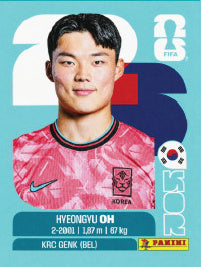 Hyeongyu Oh Corea Del Sur (KOR20) - Sticker World Cup 2026