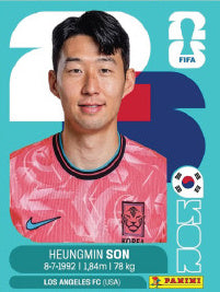 Heungmin Son Corea Del Sur (KOR18) - Sticker World Cup 2026