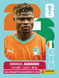 Emmanuel Agbadou Costa De Marfil (CIV8) - Sticker World Cup 2026