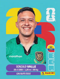 Gonzalo Valle Ecuador (ECU3) - Sticker World Cup 2026