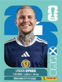 Lyndon Dykes Escocia (SCO18) - Sticker World Cup 2026