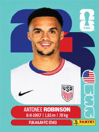Antonee Robinson Estados Unidos (USA7) - Sticker World Cup 2026