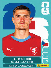 Patrik Schick República Checa (CZE20) - Sticker World Cup 2026