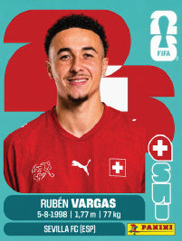 Rubén Vargas Suiza (SUI18) - Sticker World Cup 2026