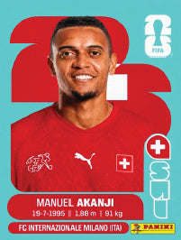 Manuel Akanji Suiza (SUI4) - Sticker World Cup 2026