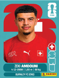 Zeki Amdouni Suiza (SUI20) - Sticker World Cup 2026