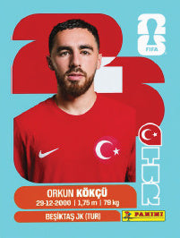 Orkun Kökçü Turquía (TUR12) - Sticker World Cup 2026