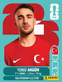 Yunus Akgün Turquía (TUR16) - Sticker World Cup 2026