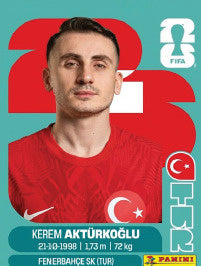 Kerem Aktürkoğlu Turquía (TUR19) - Sticker World Cup 2026