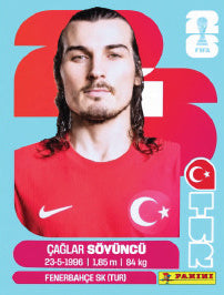 Çağlar Söyüncü Turquía (TUR6) - Sticker World Cup 2026