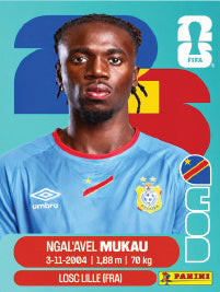 Ngal'Ayel Mukau República Democrática Del Congo (COD9) - Sticker World Cup 2026