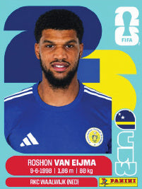 Roshon Van Eijma Curazao (CUW7) - Sticker World Cup 2026