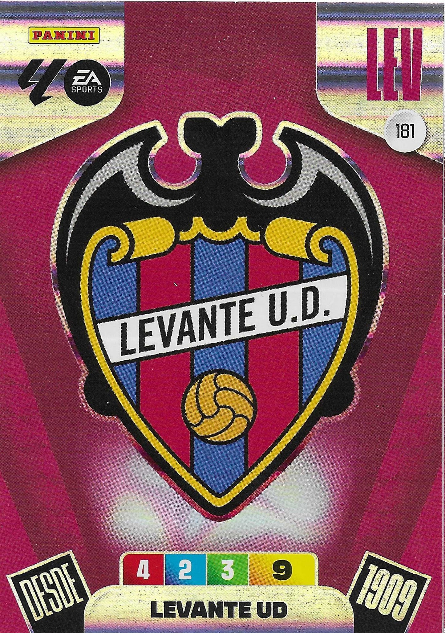 Escudo Levante (181)  - Adrenalyn XL LaLiga 2025/2026