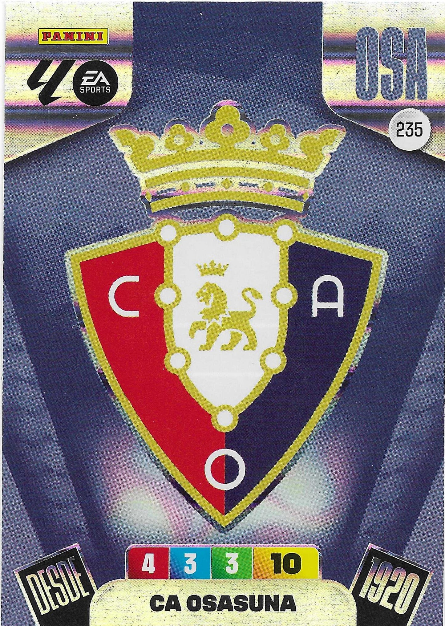 Escudo Osasuna (235)  - Adrenalyn XL LaLiga 2025/2026