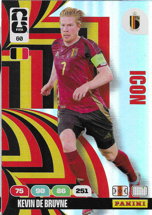 Kevin De Bruyne Icon (60)  - Adrenalyn XL World Cup 2026