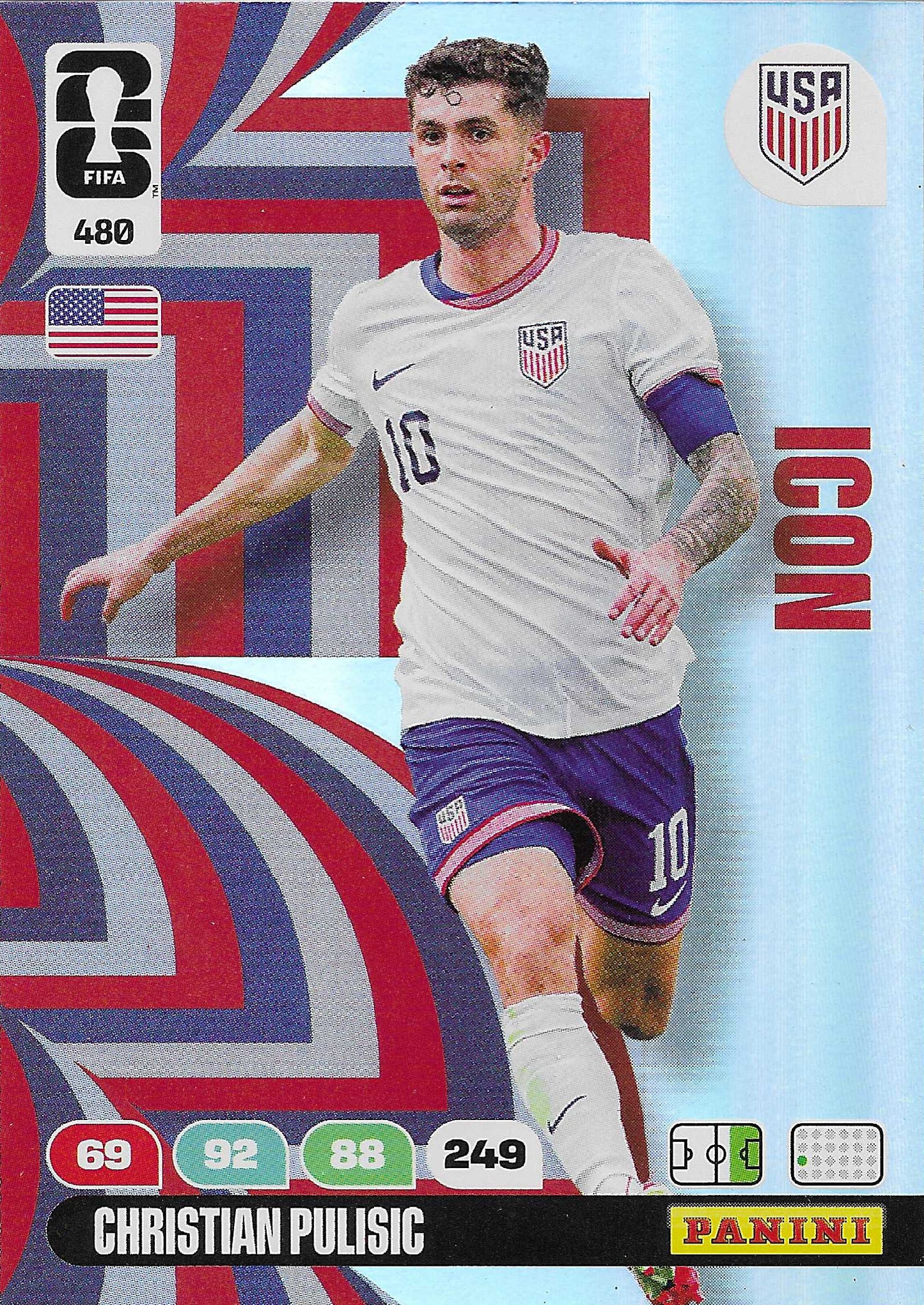 Christian Pulisic Icon (480)  - Adrenalyn XL World Cup 2026
